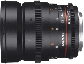 Samyang 24mm T1.5 VDSLR UMC II Full Frame Cinema Lens - Fuji X Mount