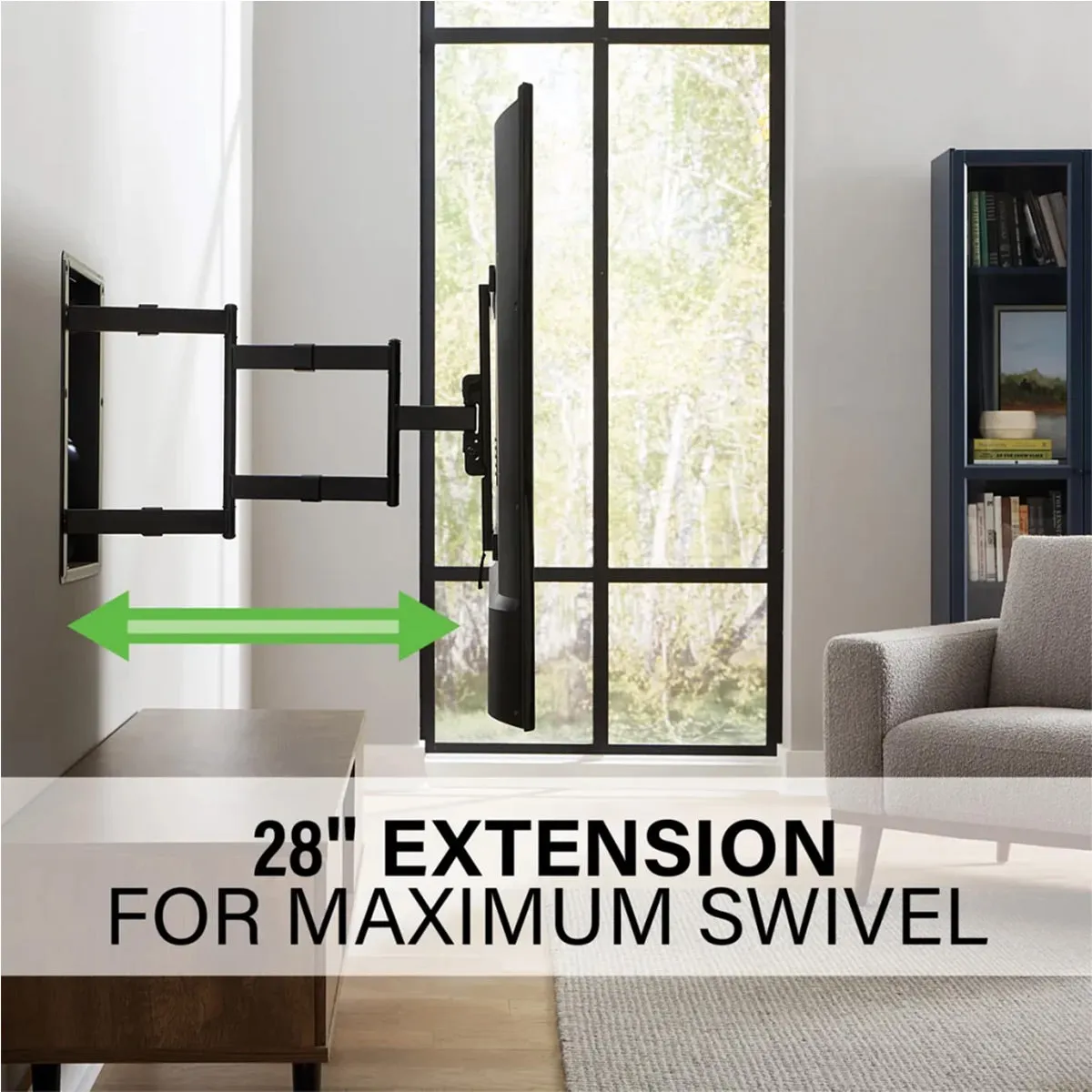 Sanus VIWLF128 Premium Large In-Wall Full Motion TV Mount for 42"-85" TVs