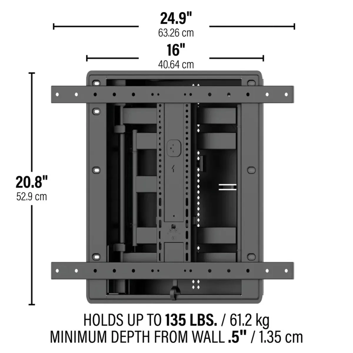 Sanus VIWLF128 Premium Large In-Wall Full Motion TV Mount for 42"-85" TVs