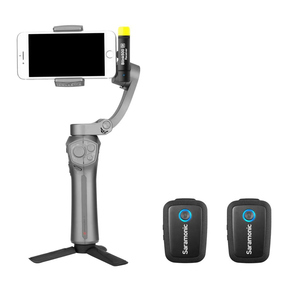Saramonic Blink 500 B4 2-Person Wireless Clip-On Mic System with Lavalier & Lightning Receiver for iPhone & iPad