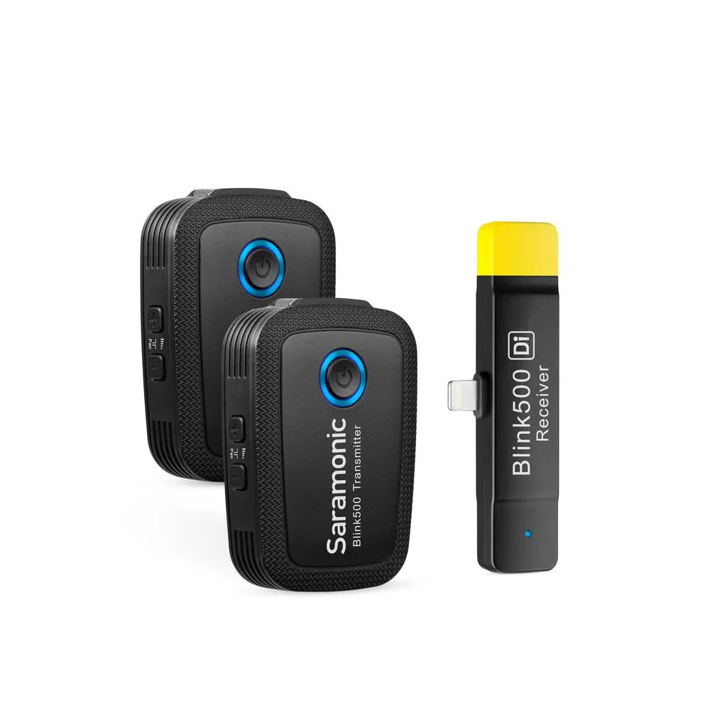 Saramonic Blink 500 B4 2-Person Wireless Clip-On Mic System with Lavalier & Lightning Receiver for iPhone & iPad