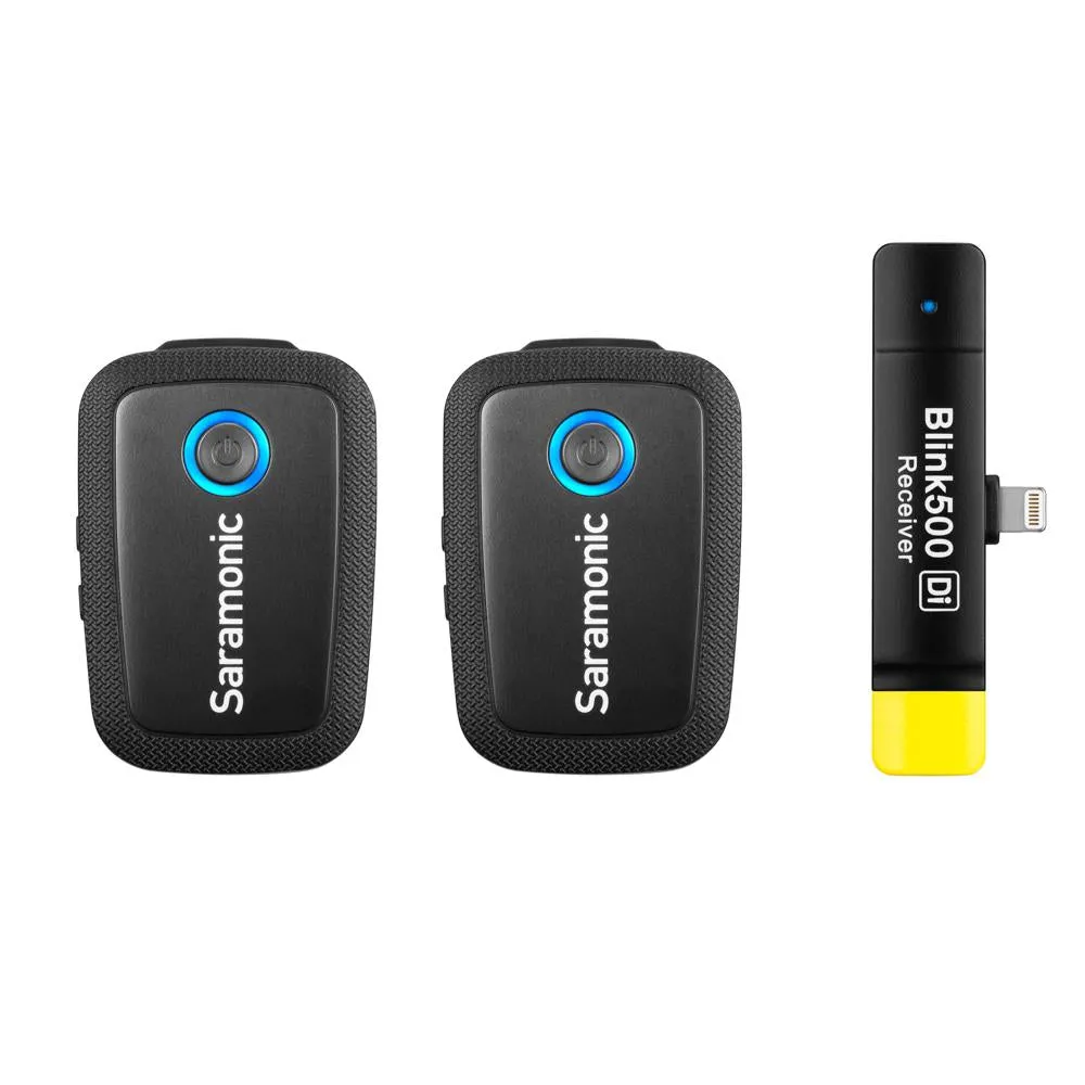 Saramonic Blink 500 B4 2-Person Wireless Clip-On Mic System with Lavalier & Lightning Receiver for iPhone & iPad