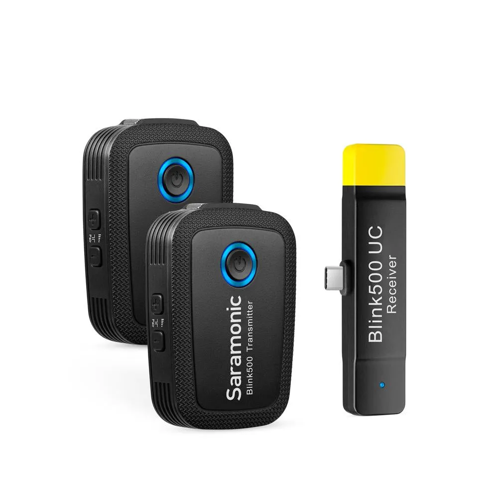 Saramonic Blink 500 B6 2-Person Wireless Clip-On Mic System with Lavalier & USB-C Receiver for Android Devices & more