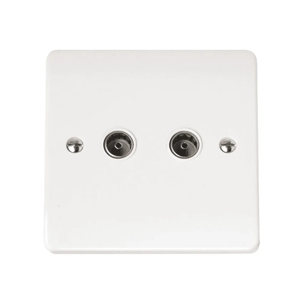 Scolmore Mode 2 Gang TV Socket