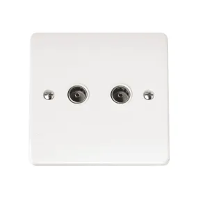 Scolmore Mode 2 Gang TV Socket