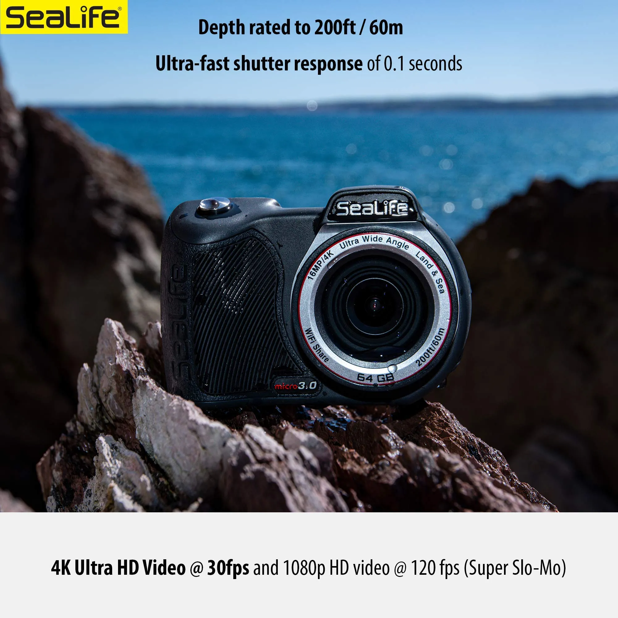 SeaLife Micro 3.0 Pro Duo 5000 Set Underwater Camera & Dual Light Set for Photography and Video, Easy Set-up, Wireless Transfer, Includes Travel case