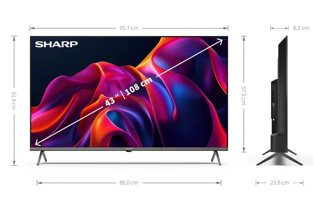Sharp 4TC43GM6245KS 43" 4K UHD Quantum Dot Frameless Smart TiVo TV