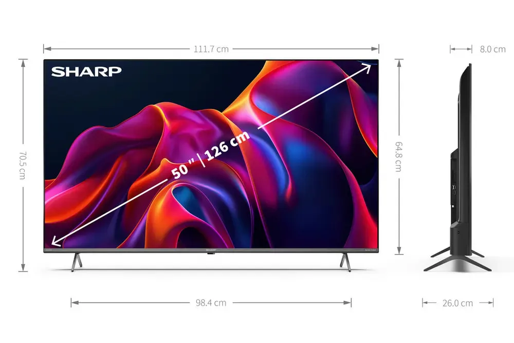 Sharp 4TC50GM6245KS 50" 4K UHD Quantum Dot Frameless Smart TiVo TV