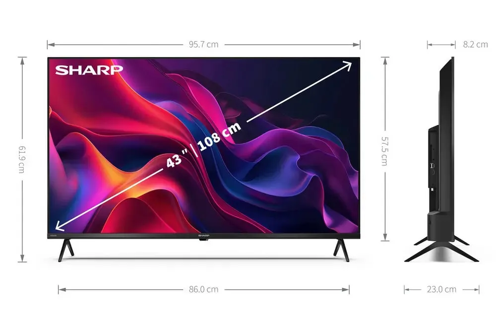 Sharp Aquos 4TC43GK4245KB 43" 4K UHD Frameless Smart TiVo TV