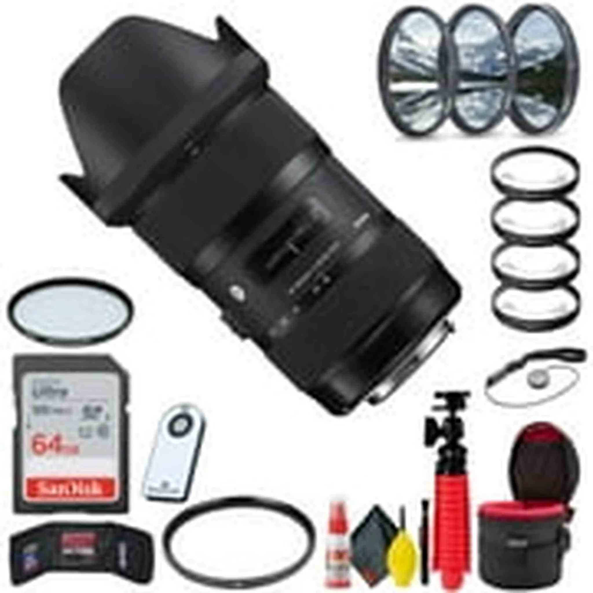 Sigma 18-35mm f/1.8 DC HSM Art Lens for Nikon F (Deluxe Bundle) With Accessories
