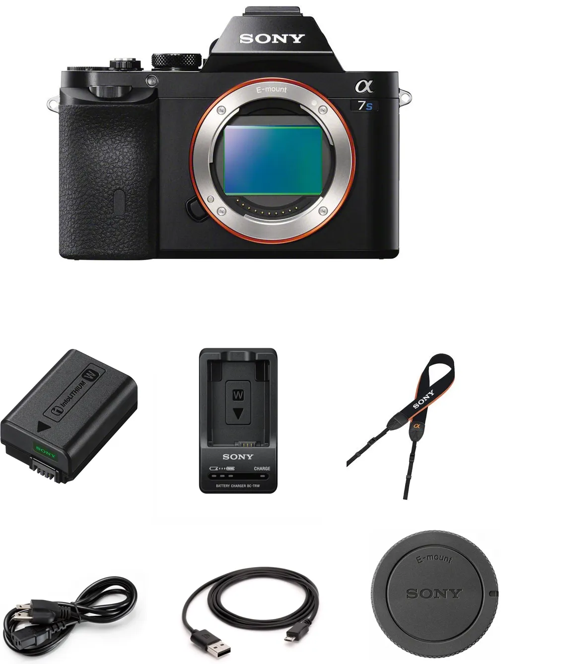 Sony Alpha a7S ILCE7S/B Compact Interchangeable Lens Digital Camera Bundle with 64GB SD Card