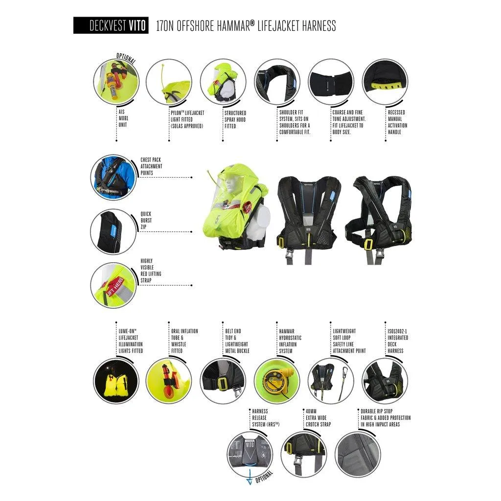 Spinlock Deckvest Vito Hammar 170N Lifejacket
