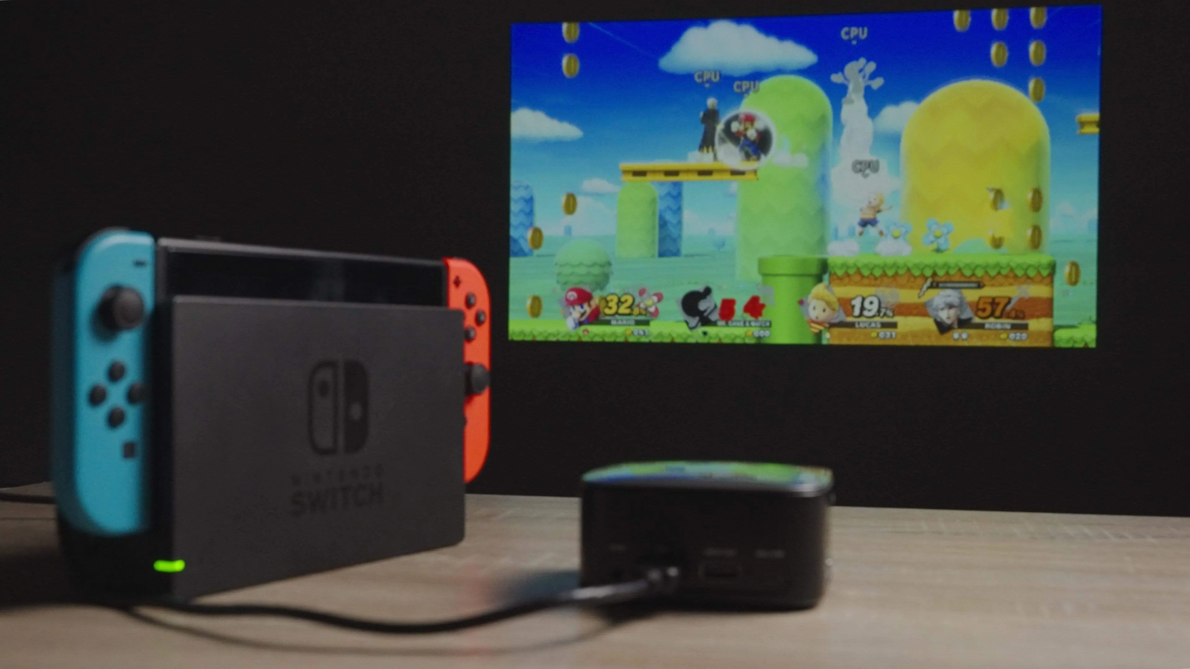 The Miroir M75 is a pocket-sized projector with built-in HDMI perfect for watching videos, sharing photos, movie nights, and outdoor events