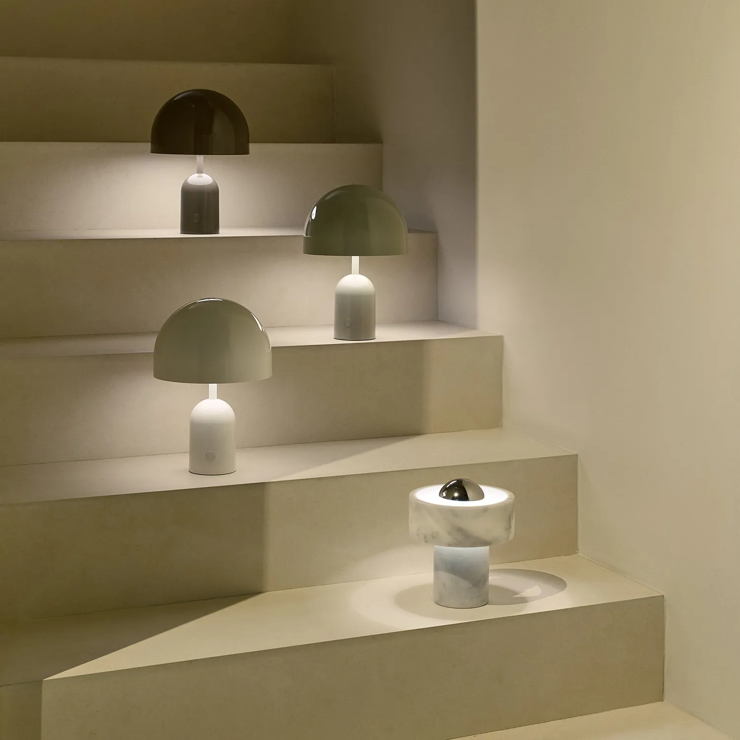 tom dixon | stone portable lamp | silver