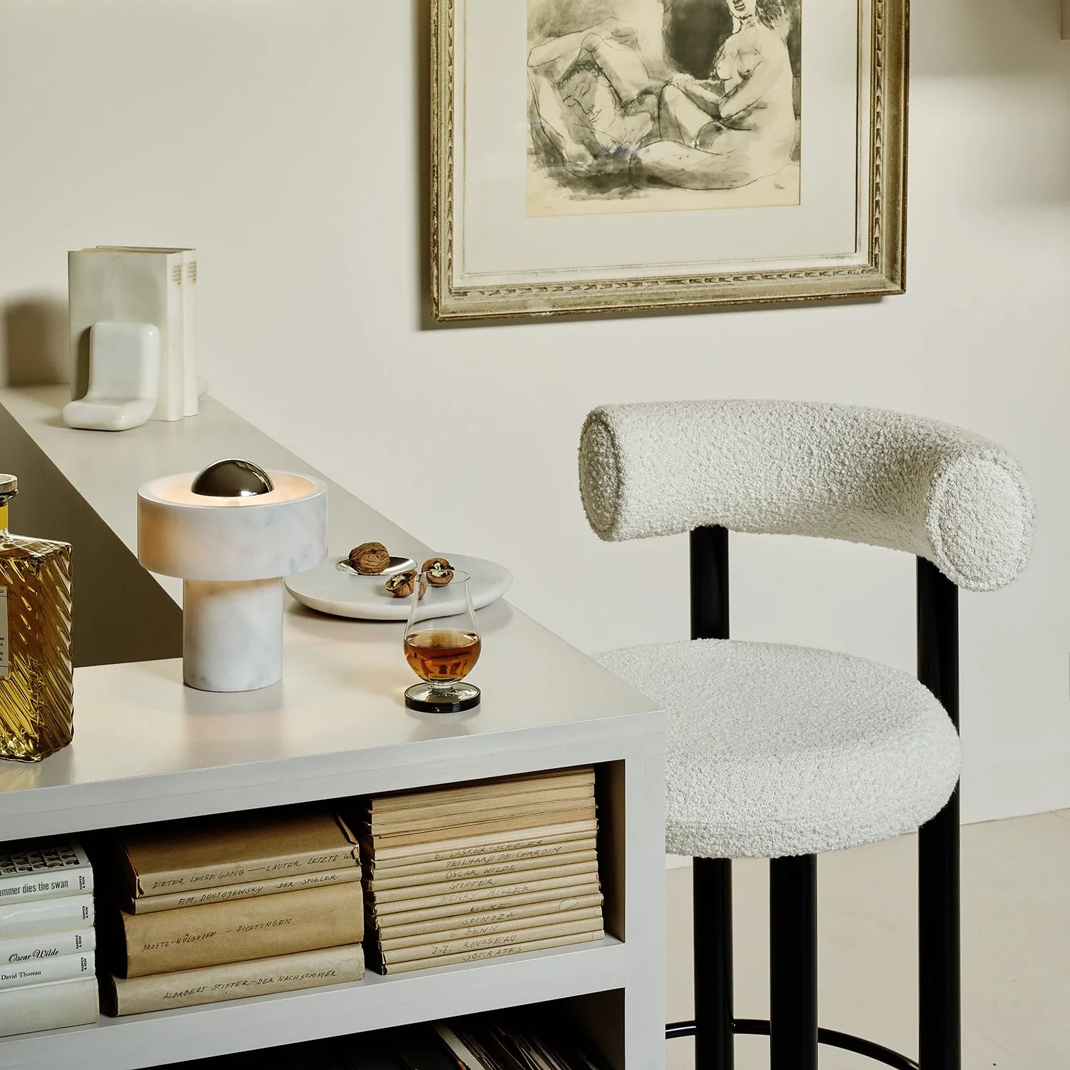 tom dixon | stone portable lamp | silver