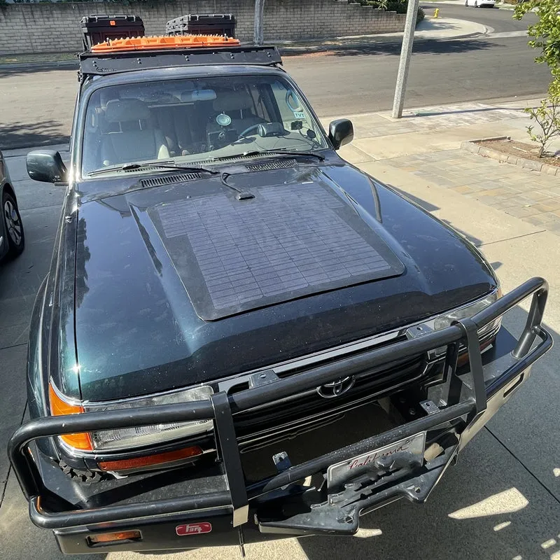 Toyota Land Cruiser 80Series J80 Lensun 90W Hood Flexible Solar Panel