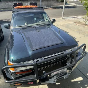 Toyota Land Cruiser 80Series J80 Lensun 90W Hood Flexible Solar Panel