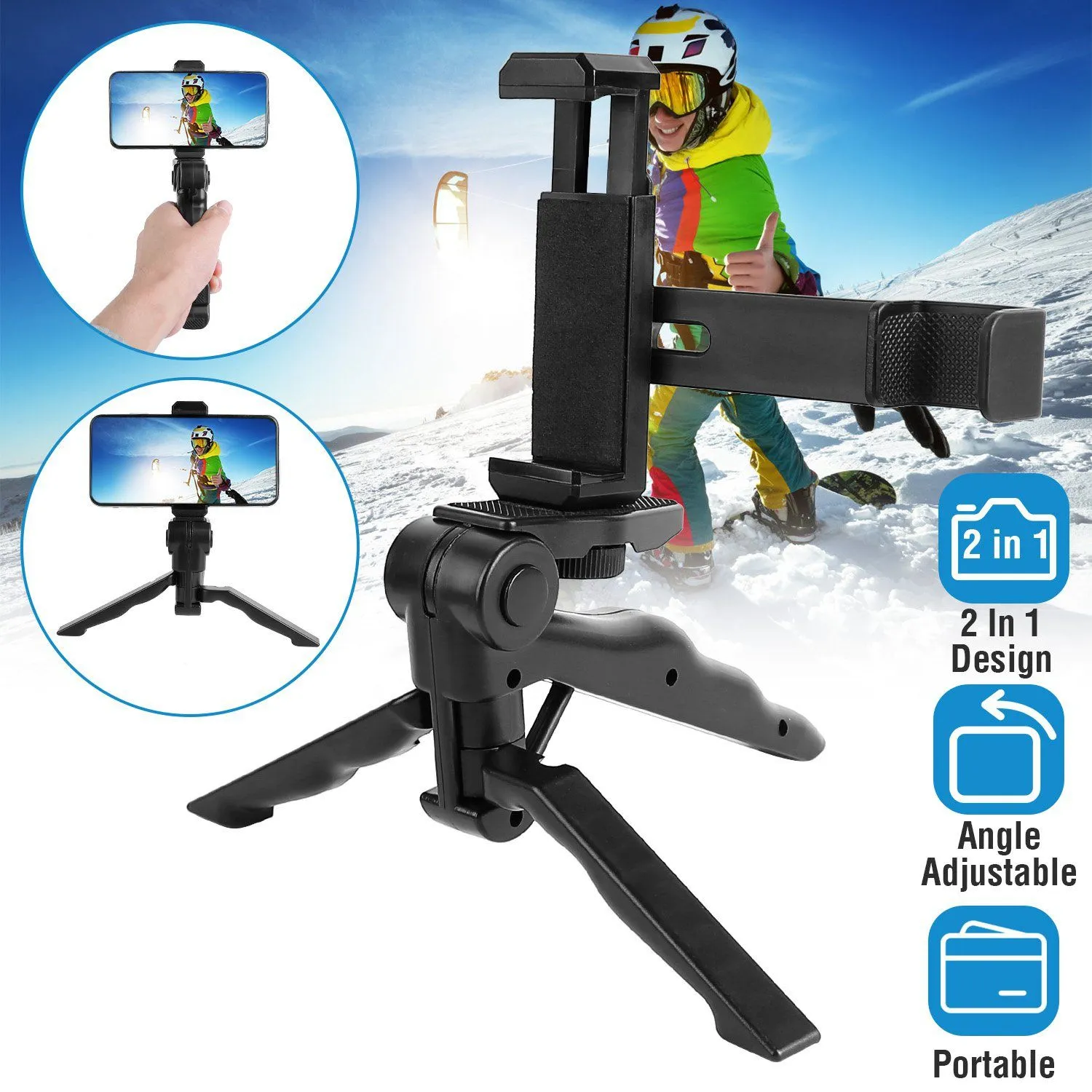 Tripod Desk Phone Stand Stabilizer
