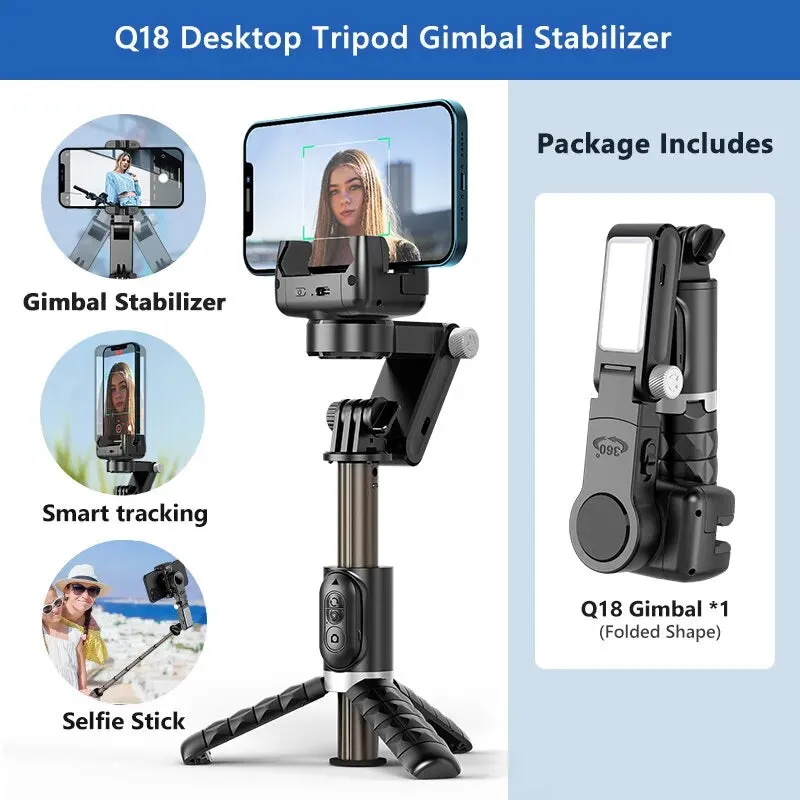 Tripod för Smartphone med 360° rotation och stabilisering