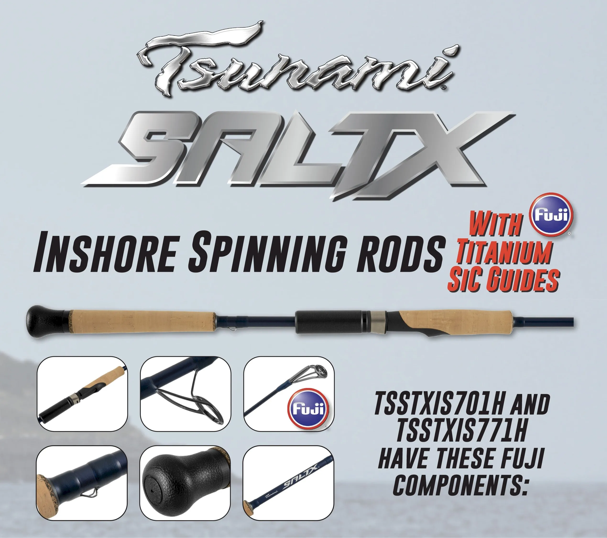 Tsunami SaltX Inshore Spinning Rods