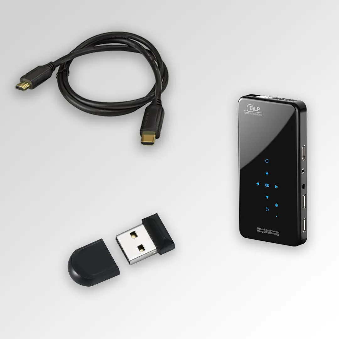 Ultimate Entertainment Bundle- Prima Projector   HDMI cable   32G USB stick
