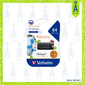 VERBATIM 64GB MICROBAN PINSTRIPE 3.2GEN1 66776