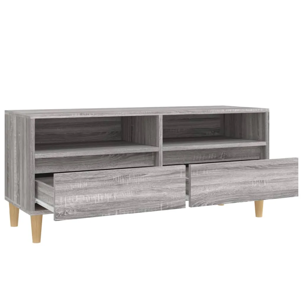vidaXL TV Cabinet Grey Sonoma 100x34.5x44.5 cm Engineered Wood