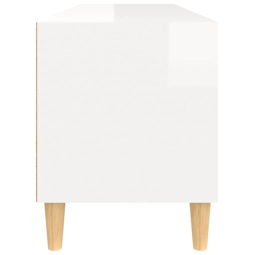 vidaXL TV Cabinet High Gloss White 100x34.5x44.5 cm Engineered Wood