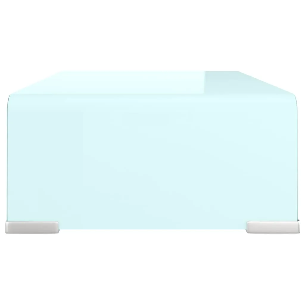 vidaXL TV Stand/Monitor Riser Glass Green 40x25x11 cm