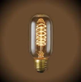 Vintage Light Bulb Spiral Filament T14 - 40 Watt - Clear