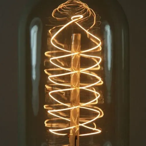 Vintage Light Bulb Spiral Filament T14 - 40 Watt - Clear