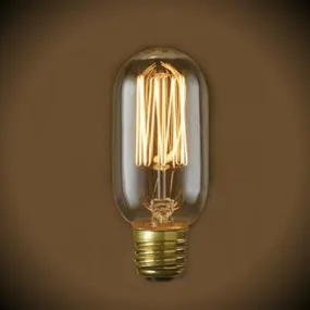 Vintage Light Bulb Squirrel Cage Filament T14 - 40 Watt - Clear