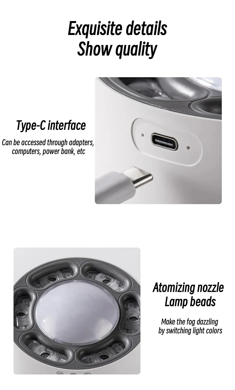 Voice Control Air Humidifier With RGB Light