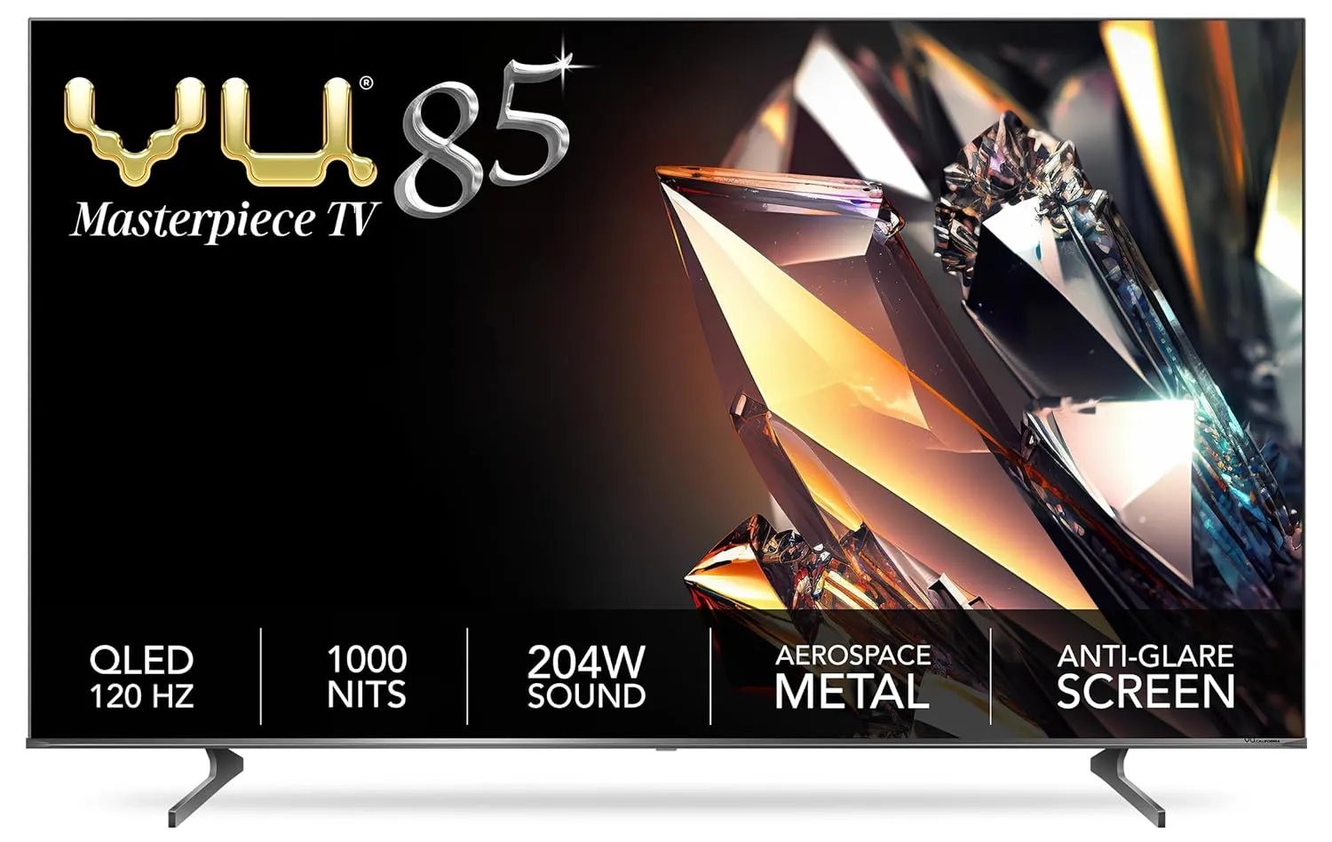 VU 85QV 85 Inches GLOLED 4K Ultra HD QLED 3 Yrs Warranty | (Jetplane Grey) | Masterpiece Series 4K Ultra HD Smart QLED TV