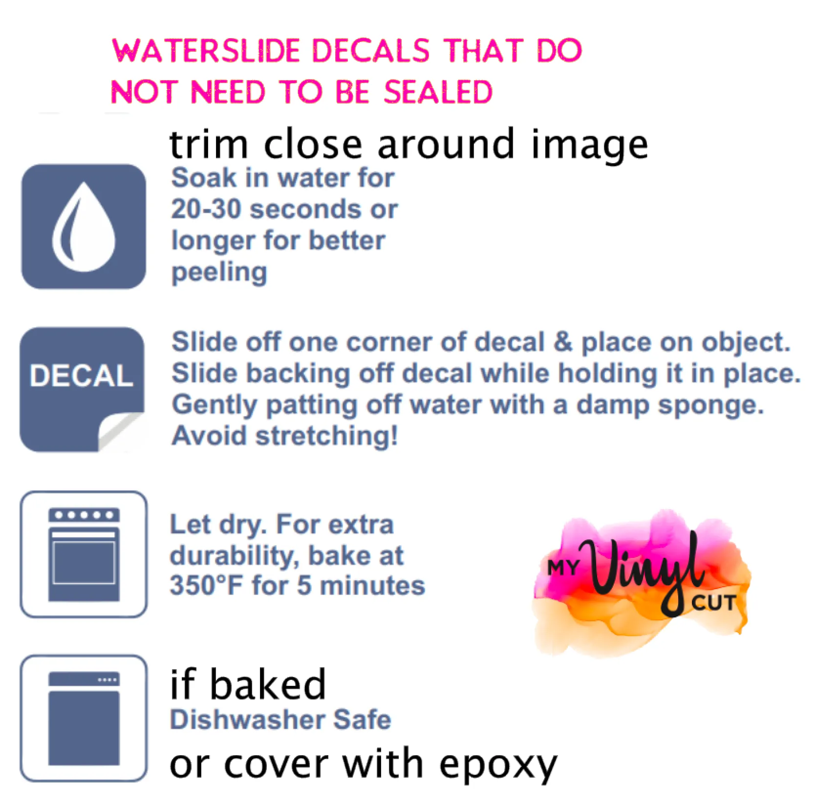 Waterslide Decal 3 Christmas Trees Merry Christmas