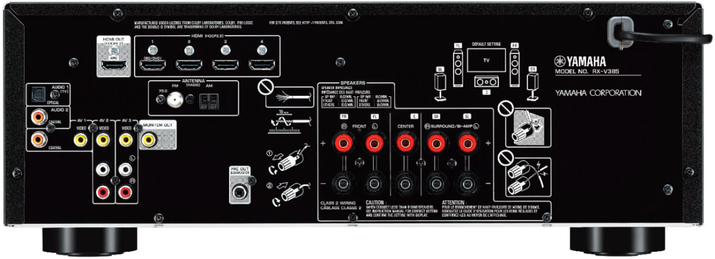 Yamaha - 5.1-Channel 4K Home Theater Speaker System with Powered Subwoofer and Bluetooth Streaming - Black