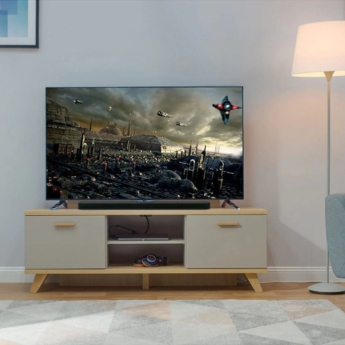 Yamaha SR-B20A Soundbar with Dual Built-In Subwoofers, Bluetooth, and DTS Virtual:X (Factory Certified Refurbished)