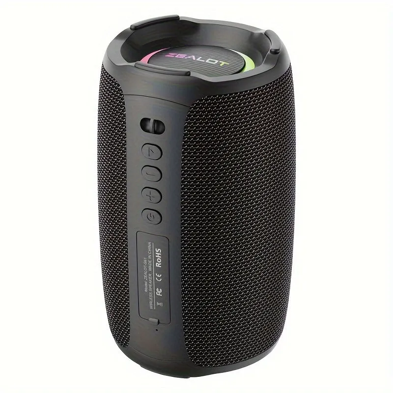 ZEALOT S61 Portable Wireless Speaker-20W Powerful Stereo Sound-RGB Lighting-3000mAh Long-Play Battery-Outdoor, Cycling, Parties