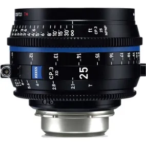 Zeiss CP.3 25mm T2.1 Feet XD eXtended Data Compact Prime Cine Lens for PL Mount